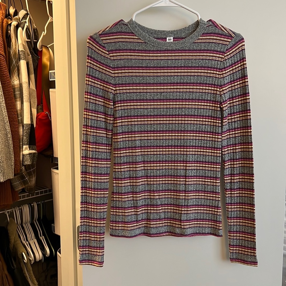 Stripes Long Sleeve Top BP from Nordstrom Size S